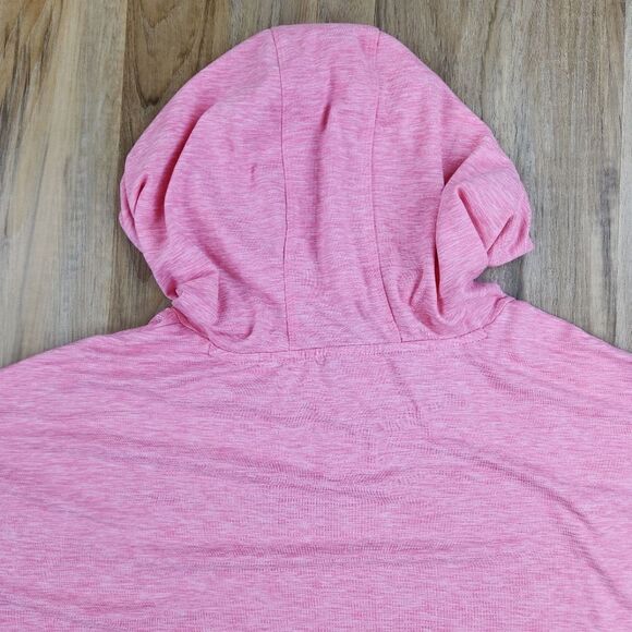 🔹️RBX Pink Oversized Cropped Athletic Short Sleeve Hooded Top Medium - Picture 4 of 8